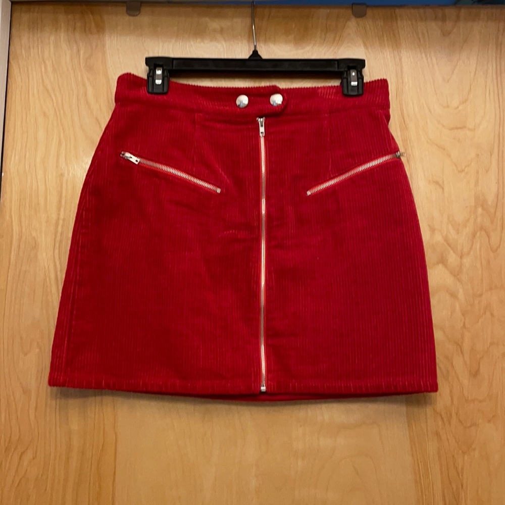 Revolve Corduroy Zipper Skirt